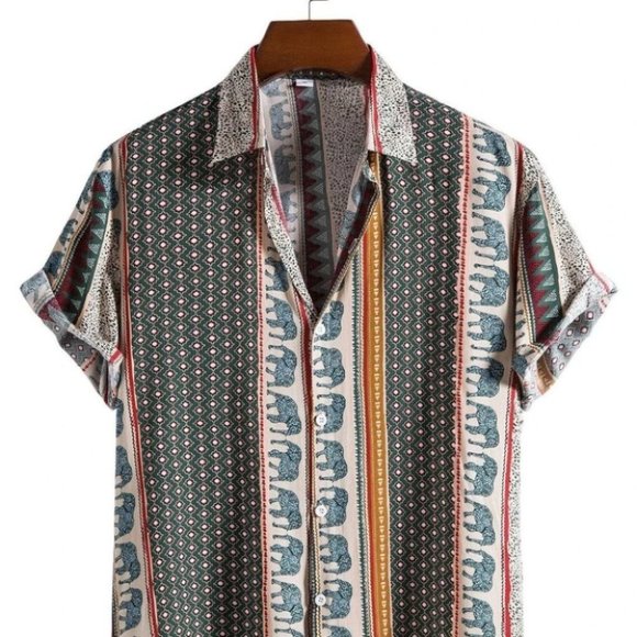 . Other - Casual Men's African Print Shirt